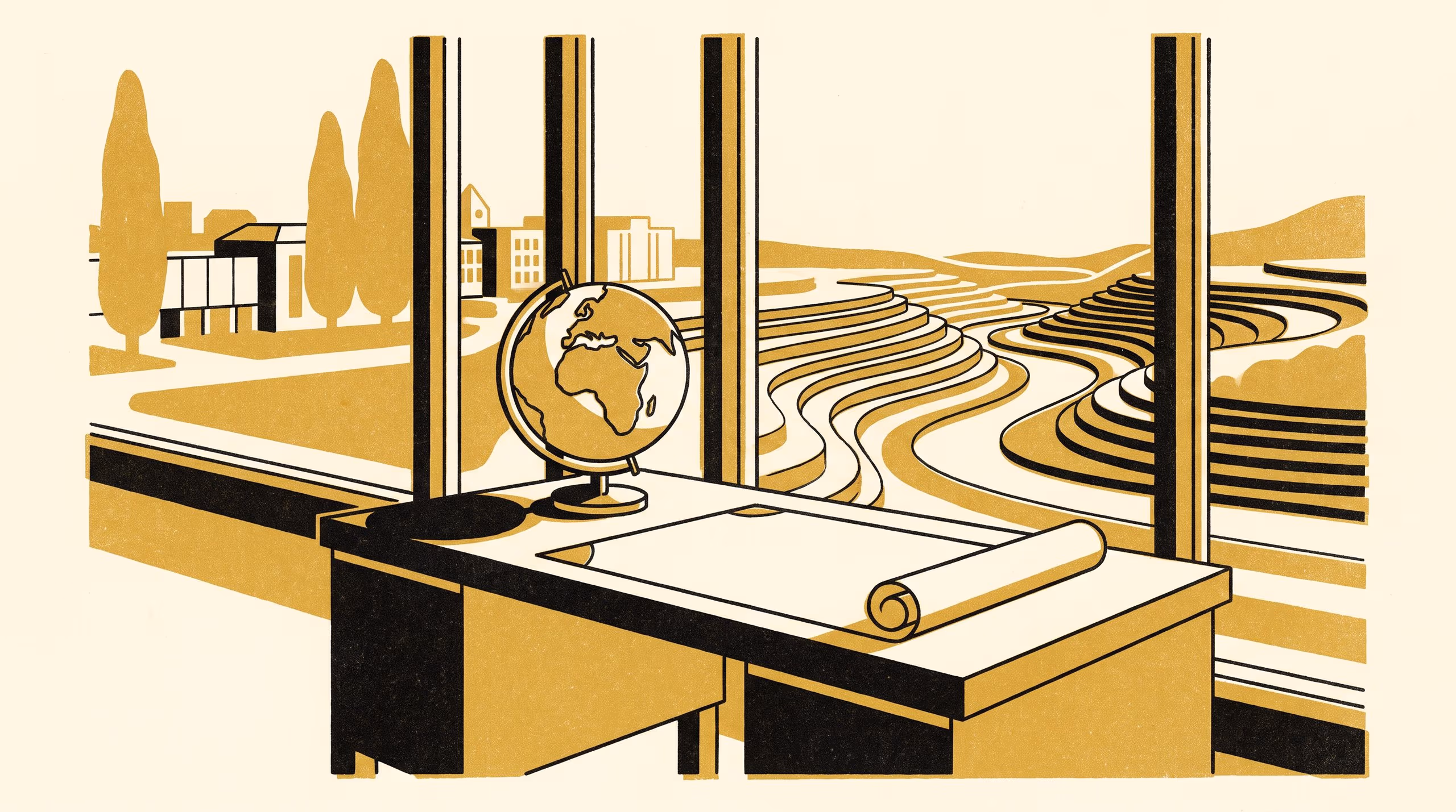 Illustration for A Long Way from the Basin: Slop University's standing commitment to Mexican land, water and livelihoods, 2026-2031