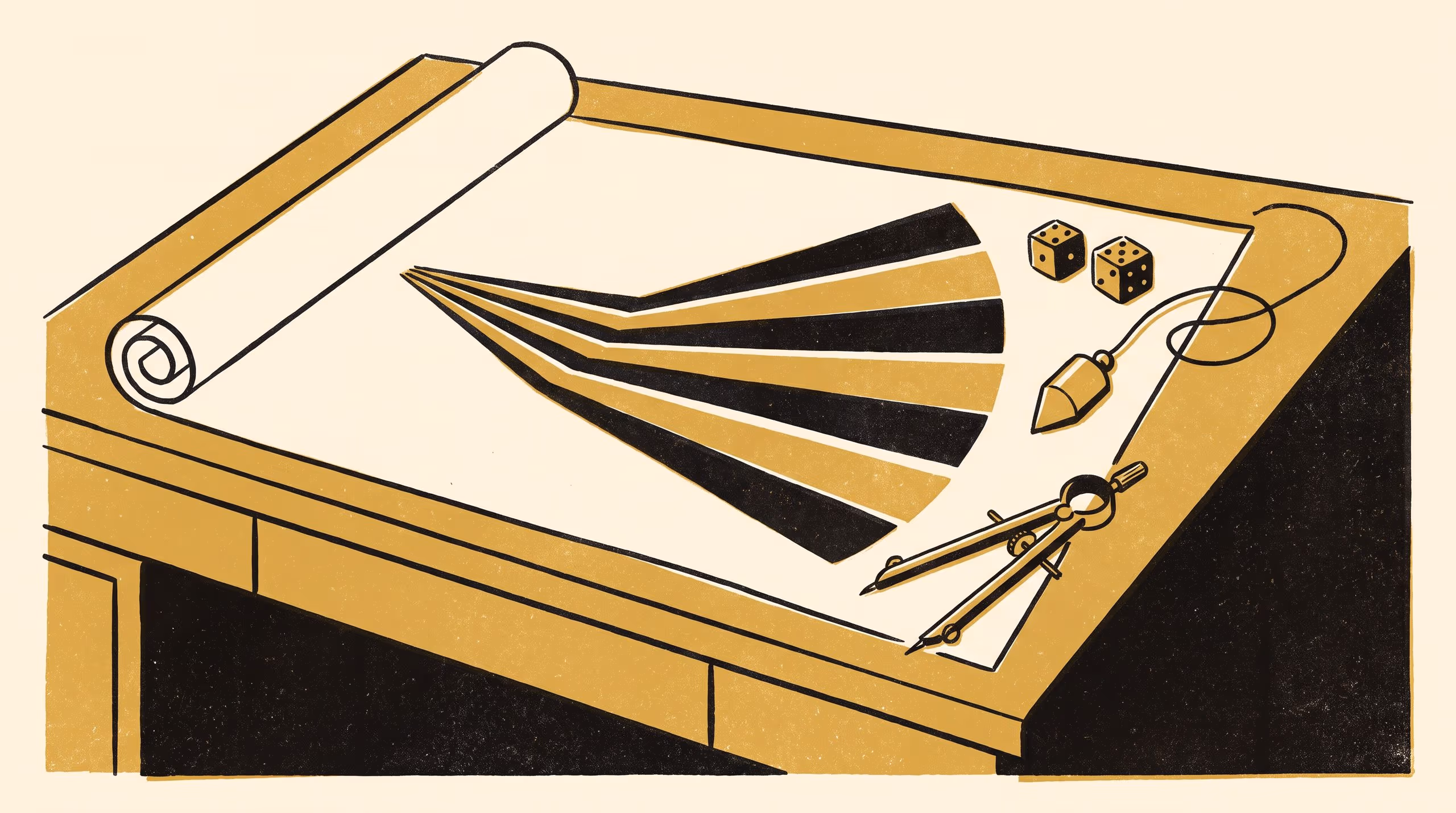 Illustration for Planning in Distributions: Slop University's Strategic Plan 2026-2031 states each ambition as a range, attaches a confidence to it, and undertakes to check