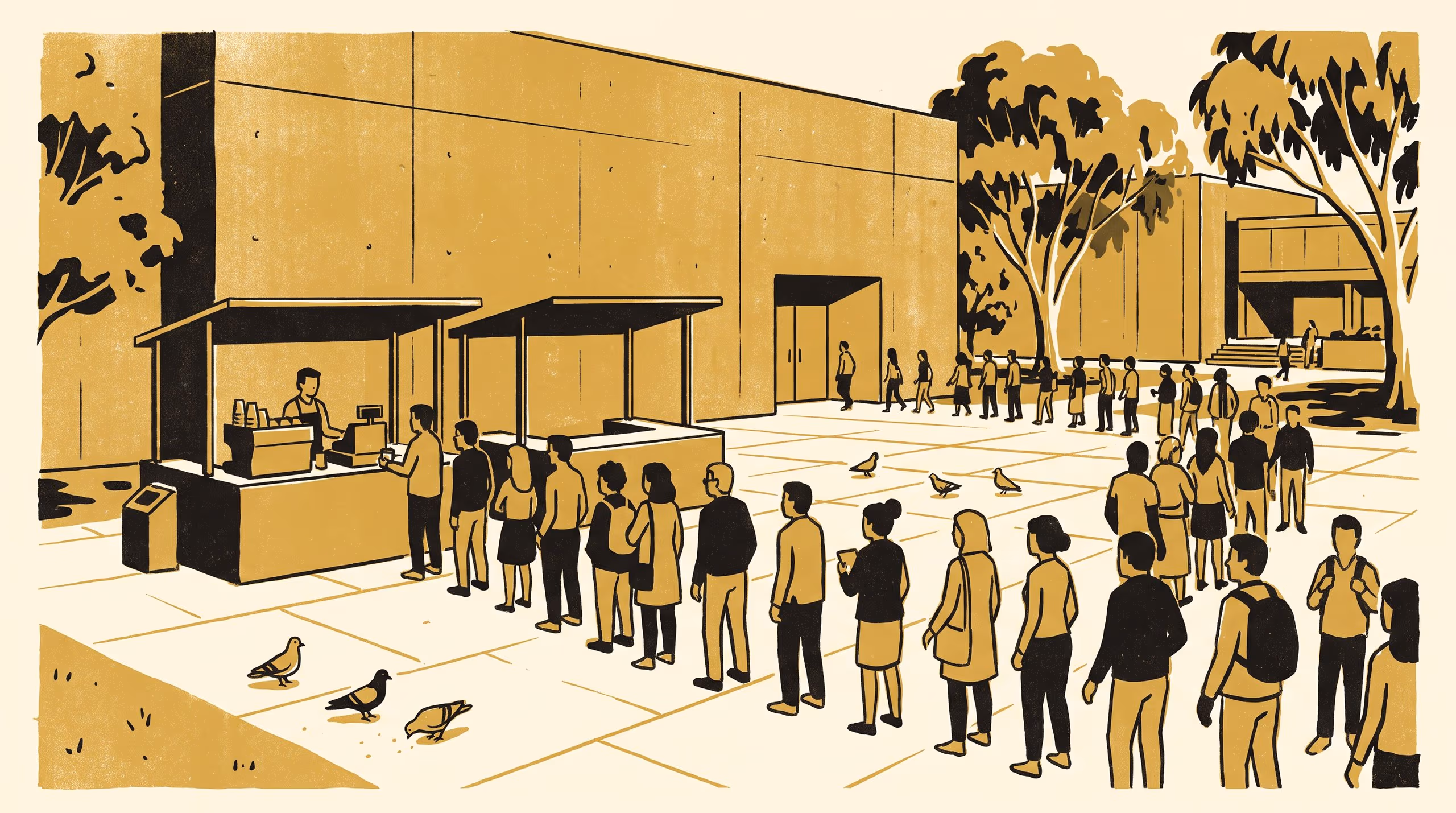 Illustration for 'One Till in Operation': Queue Continuity After a Null