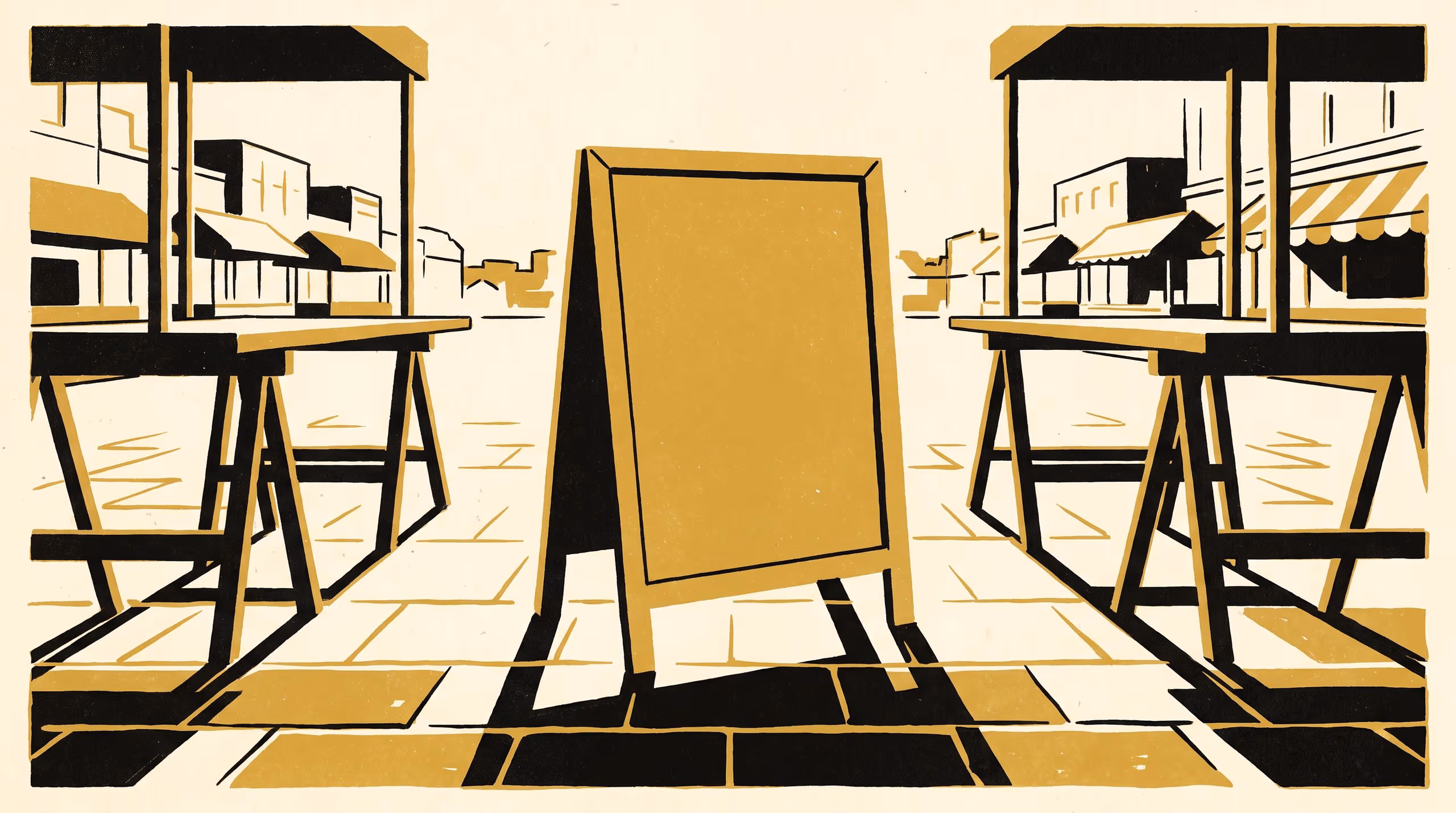 Illustration for The Chalkboard A-Frame as Control Condition: Slop University's Strategic Plan 2026-2031 on a market trial that found no difference between two ways of writing a price